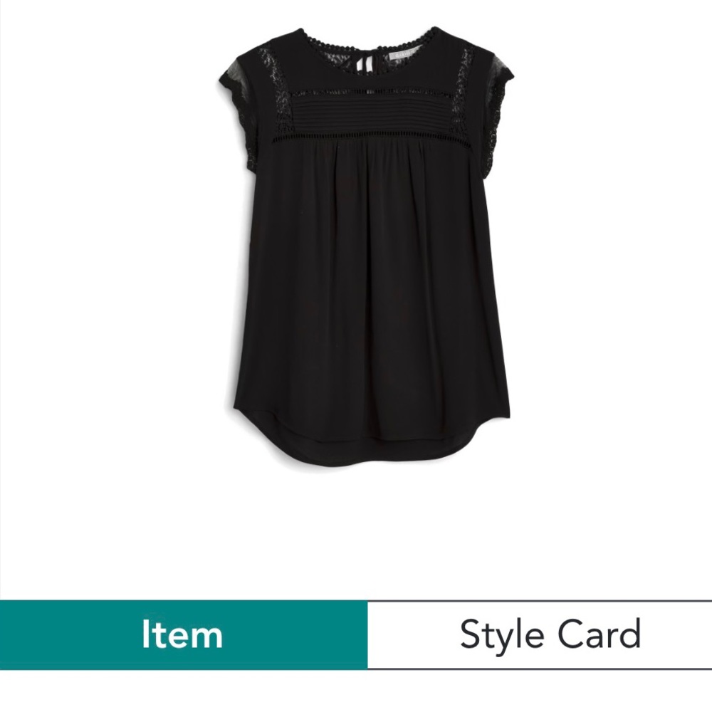 Daniel Rainn Black Becru Lace Detail Blouse XS NWT